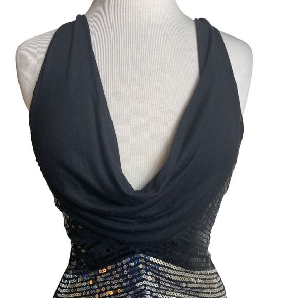 Um Gee USA L top black with sequins backless sleeveless - Picture 4 of 7